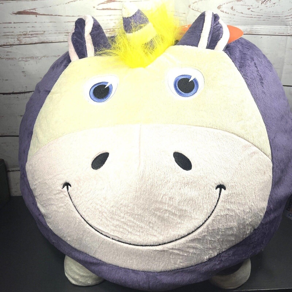 BIG JOE Bean Bagimal Plush Purple Unicorn With Buddy